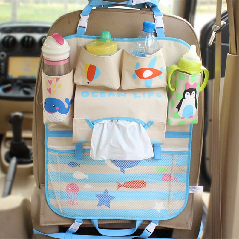 Cartoon diaper baby bag for mom, Car Seat Organizer Thermal Insulated, bolsas maternidade para bebe