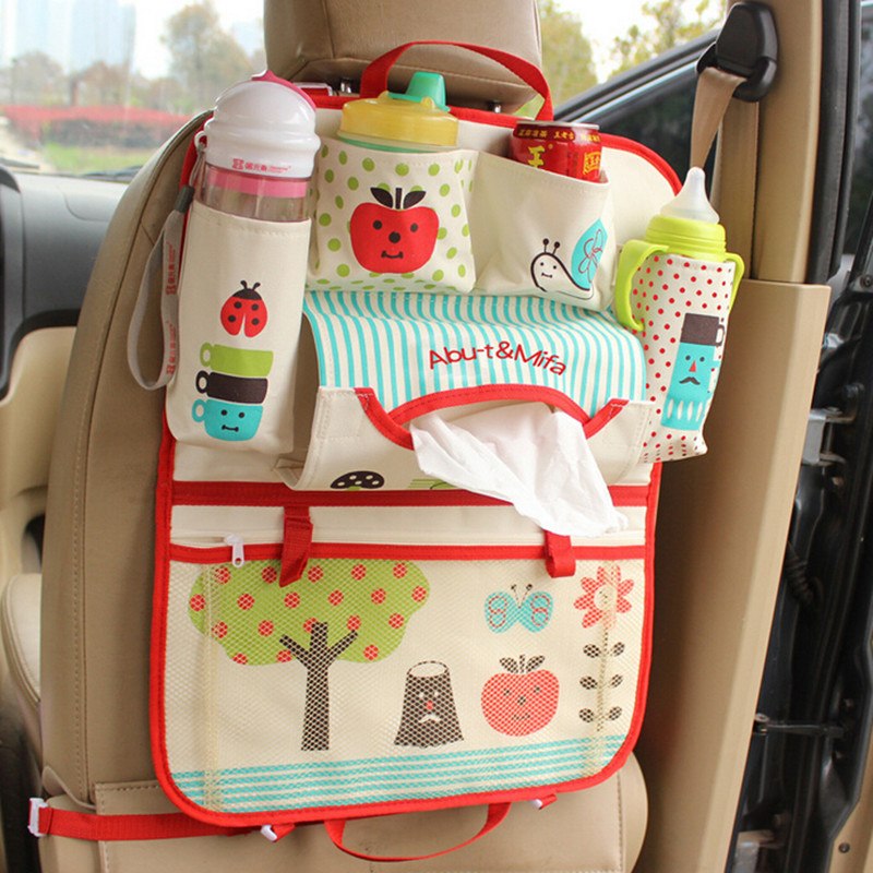 Cartoon diaper baby bag for mom, Car Seat Organizer Thermal Insulated, bolsas maternidade para bebe