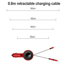 Load image into Gallery viewer, 3-IN-1 Car Charger Mobile Phone  Adapter For IOS/Android/Type-C USB Retractable Charging Cable 4.2A Fast Charing For Truck