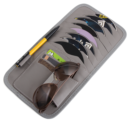 Car CD Holder Auto Visor DVD Disk Card Case Clipper Bag Car Styling Interior Organizer Cover stowing tidying