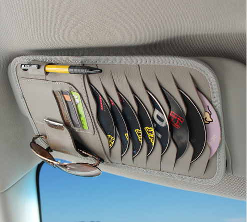 Car CD Holder Auto Visor DVD Disk Card Case Clipper Bag Car Styling Interior Organizer Cover stowing tidying