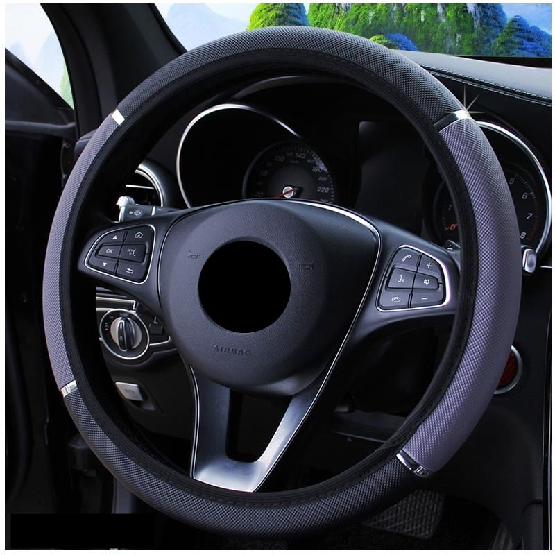 38CM Car Steering Wheel Cover Auto Steering Wheel Braid On The Steering Wheel Cover Case Funda Volante Universal Car Accessories