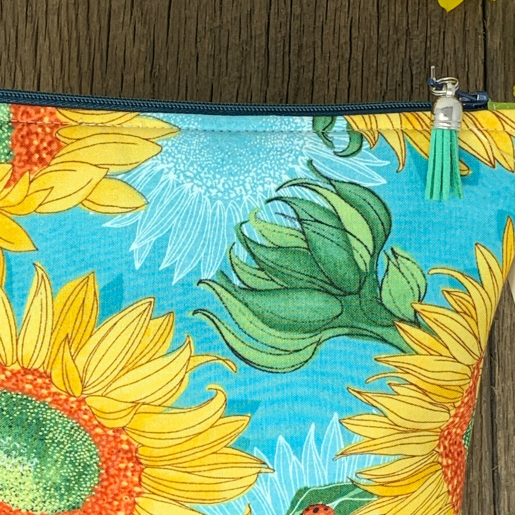 Zipper Bag - Sunflower, Medium